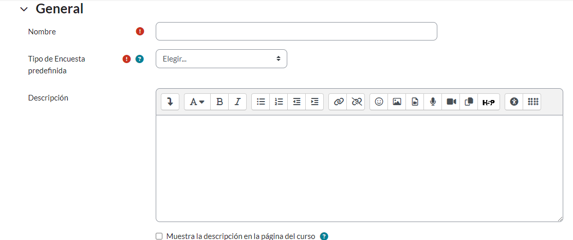 Agregar nueva encuesta
