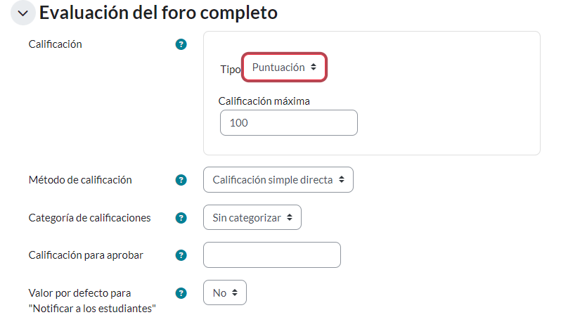 evaluación foro