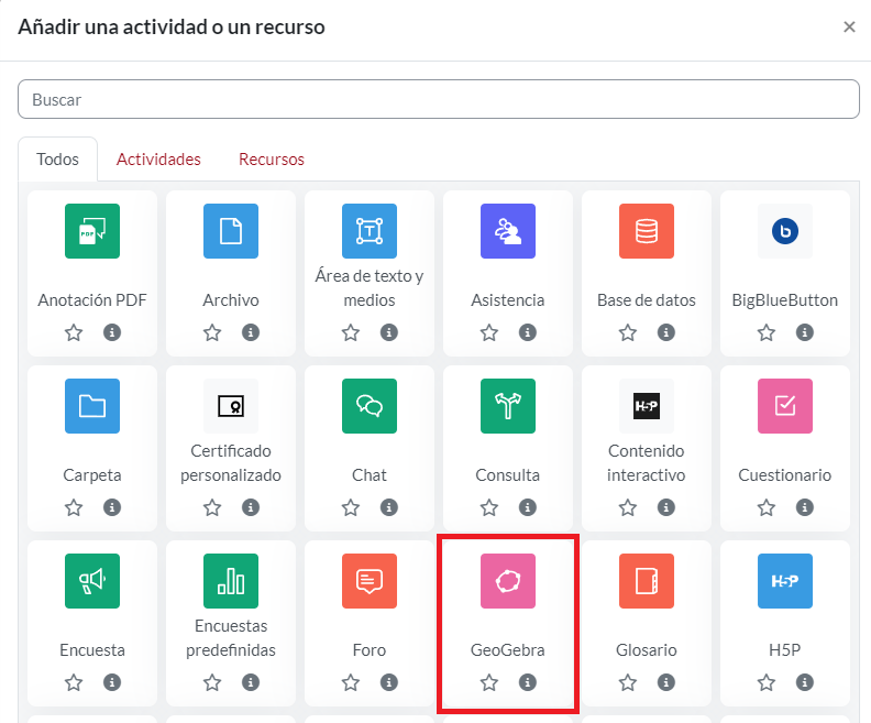 Añadir una actividad o recurso