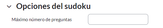 opciones del sodoku
