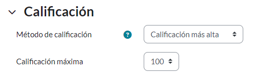 calificación de Paquete SCORM