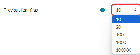 Previsualizar filas