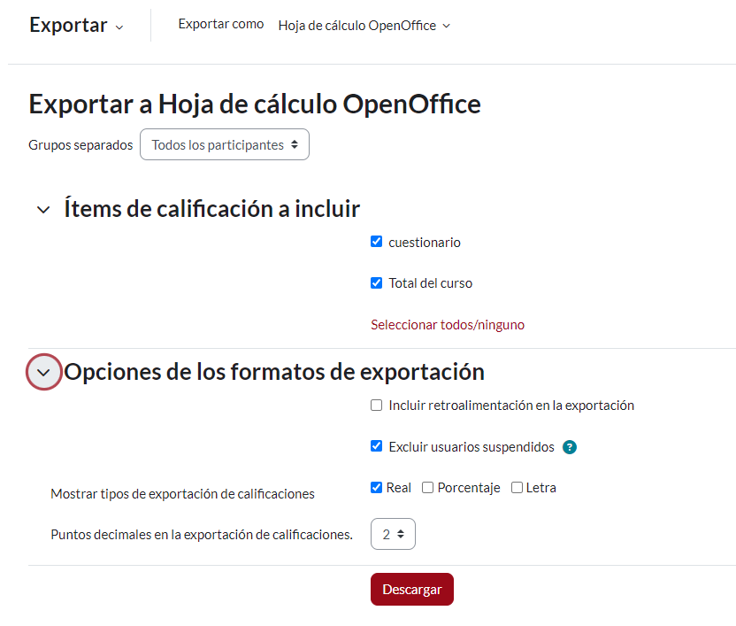 Hoja de cálculo OpenOffice