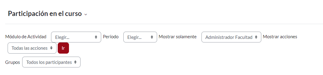 Participación en el curso