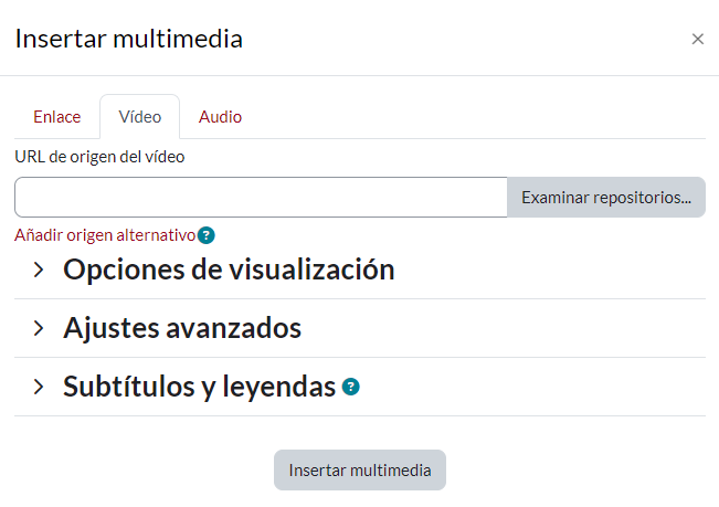 Insertar audio a través de un archivo local. 