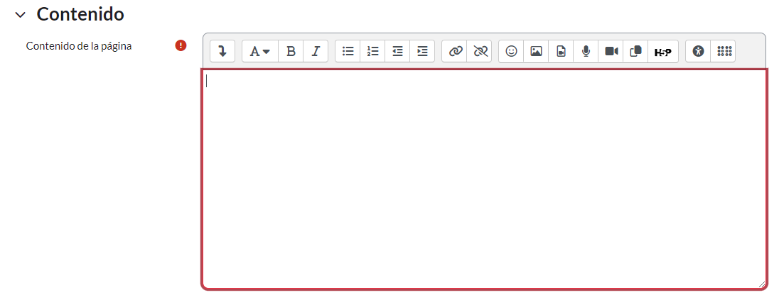 Contenido de la Pagina