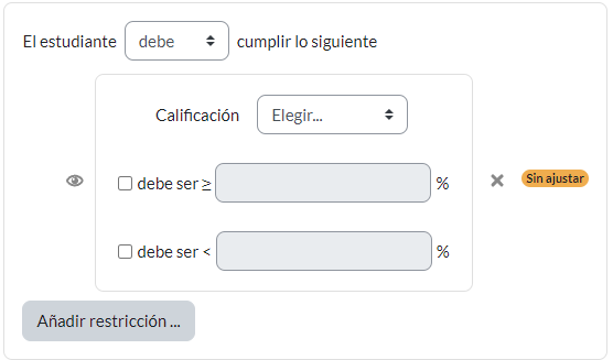 Restricciones Por calificación